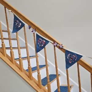 Blue and Red Bunting Banner for Home Parties